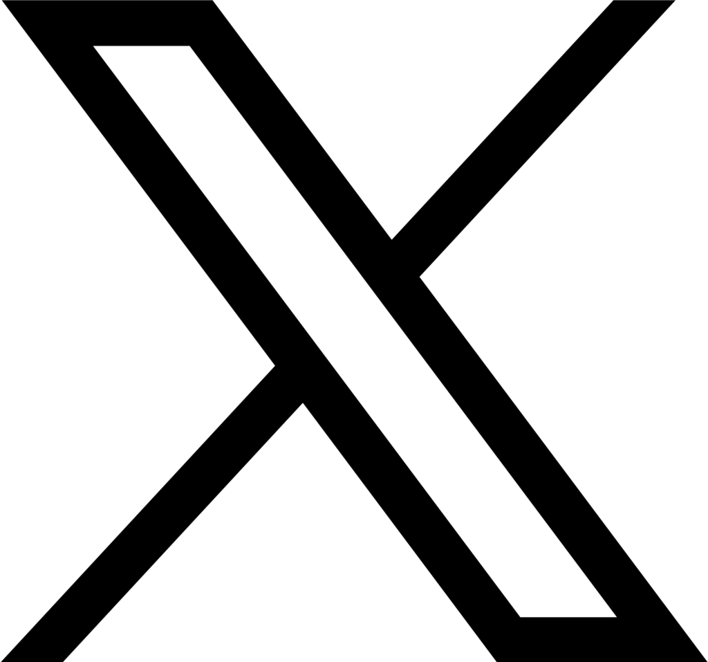 Duża litera "X" logo Twittera